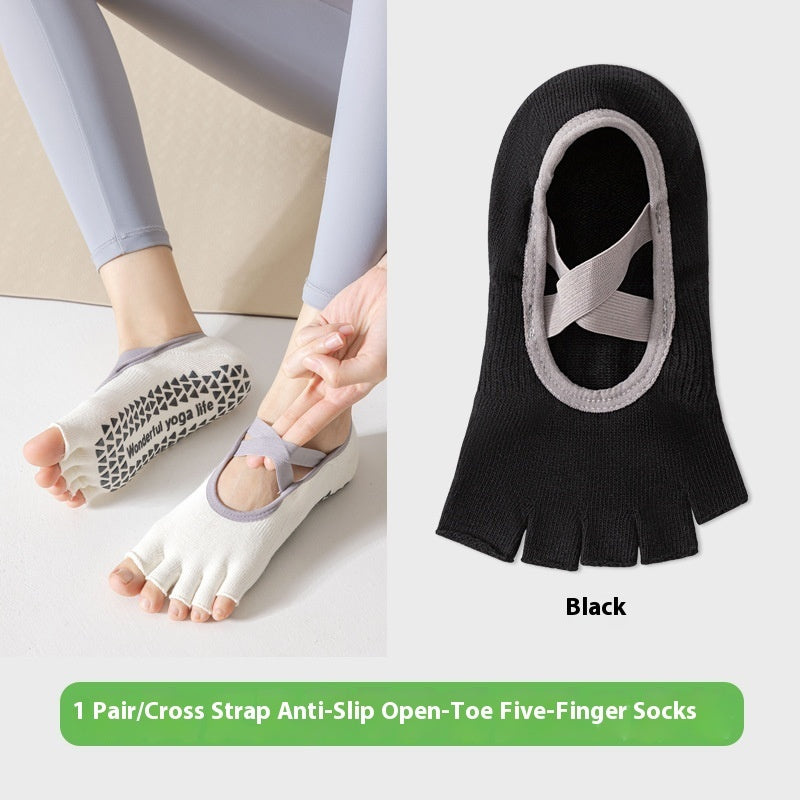 Open Toe Five Finger Yoga Socks Children's Professional Non-slip Summer Thin Short