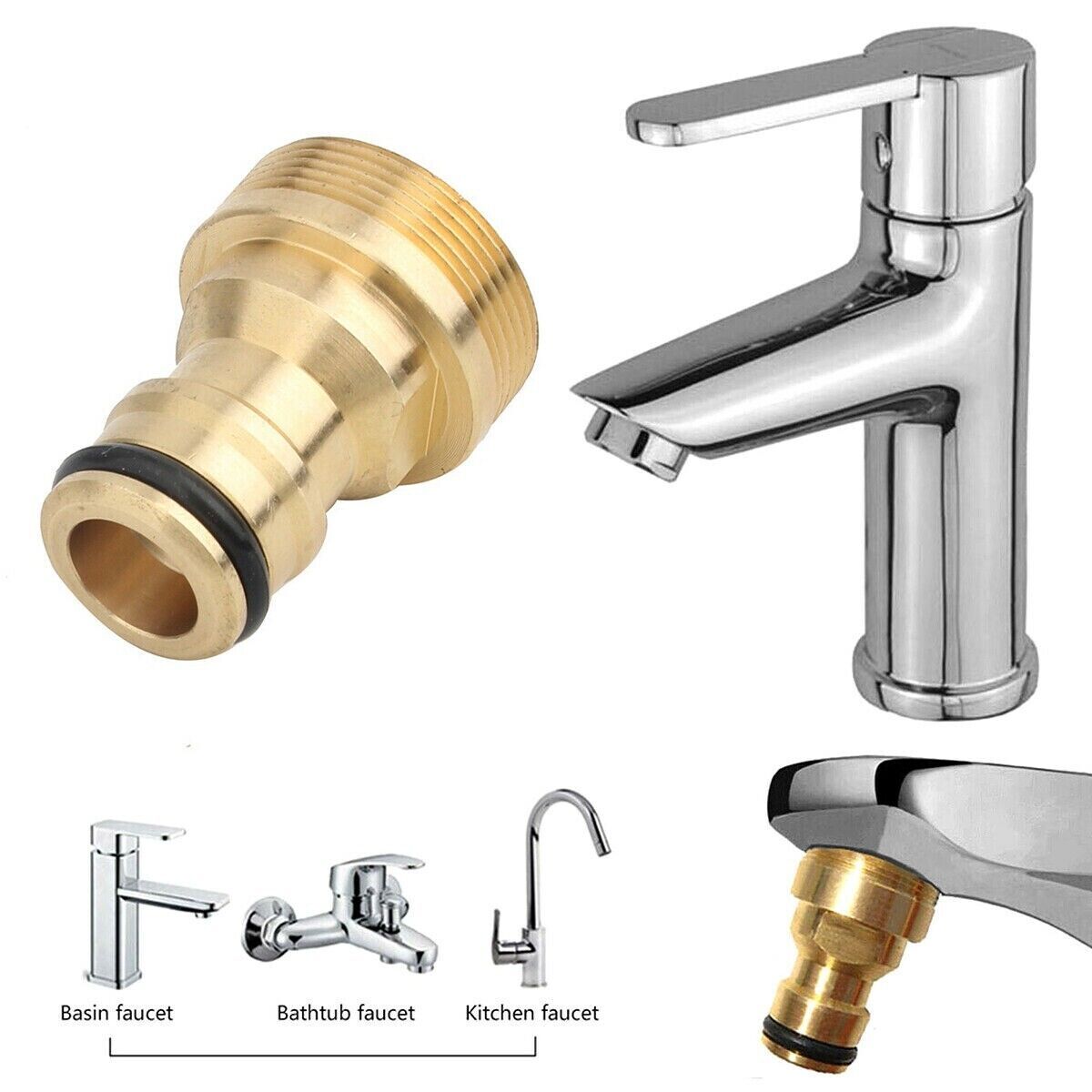 Universal Kitchen Tap Thread Connector Mixer Garden Hose Adaptor Faucet Fitting