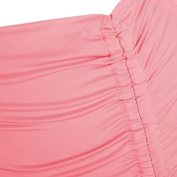 Women's Sexy Ruched Midi Skirts, Bodycon Elasticity Tight Casual Club Asymmetrical Skirt