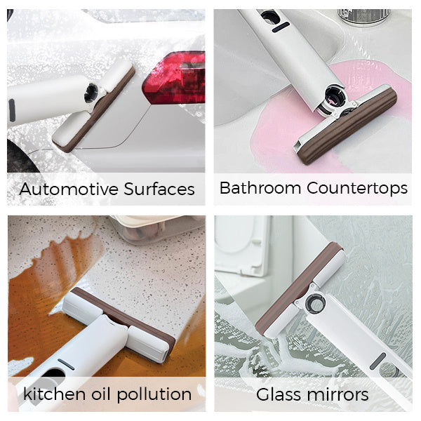 Mini Mop Portable Self-Squeeze Short Mop, Mini Lazy Hand Wash-Free Strong Absorbent Mop