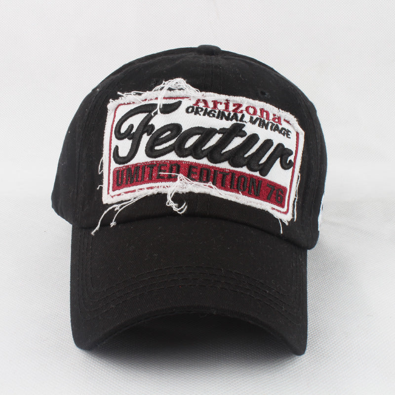 European And American Style Featur Letter Embroidered Peaked Cap Outdoor Casual Hat