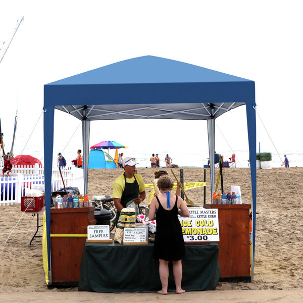 Blue Non Enclosed Folding Shed