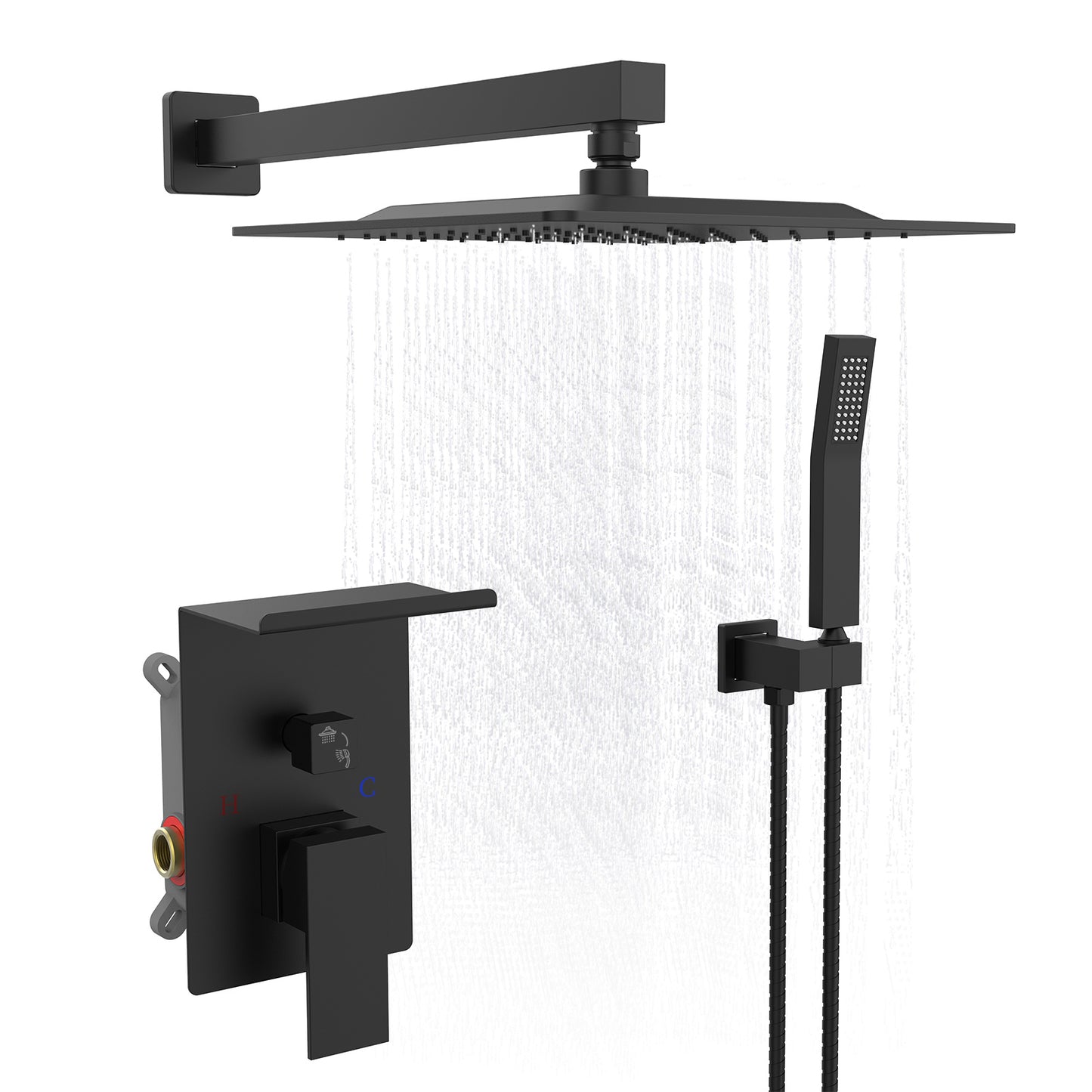 Rainwater Shower System With Storage Rack, Unable To Ship On Weekends