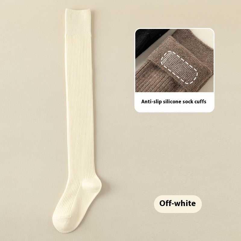 Women's Silicone Anti Slip Wool Knee High Socks