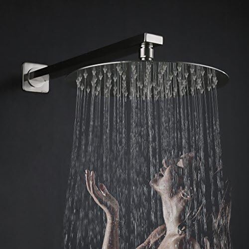 8 Round Shower Head Chrome Stainless Steel Rainfall Overhead Bathroom Large UK