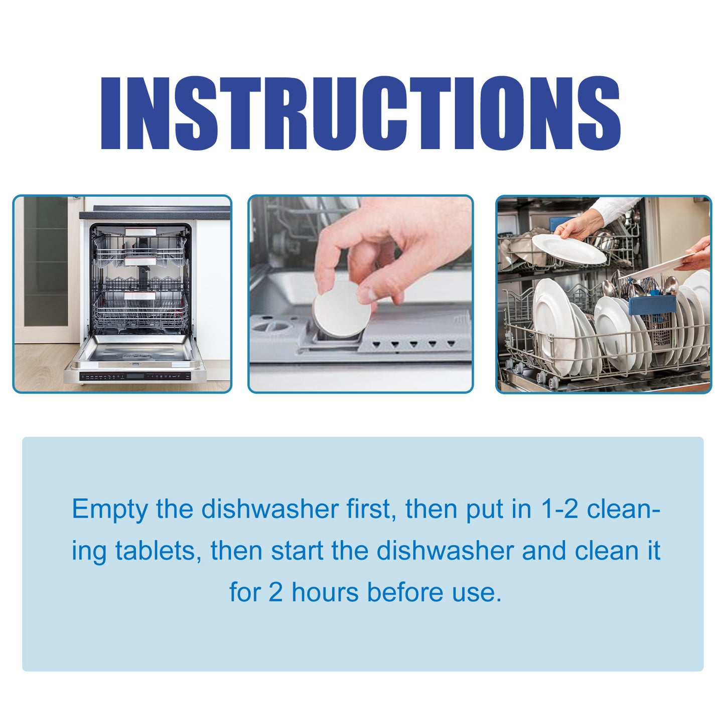 Dishwasher Cleaning Tablets For Removing Dirt And Oil Stains