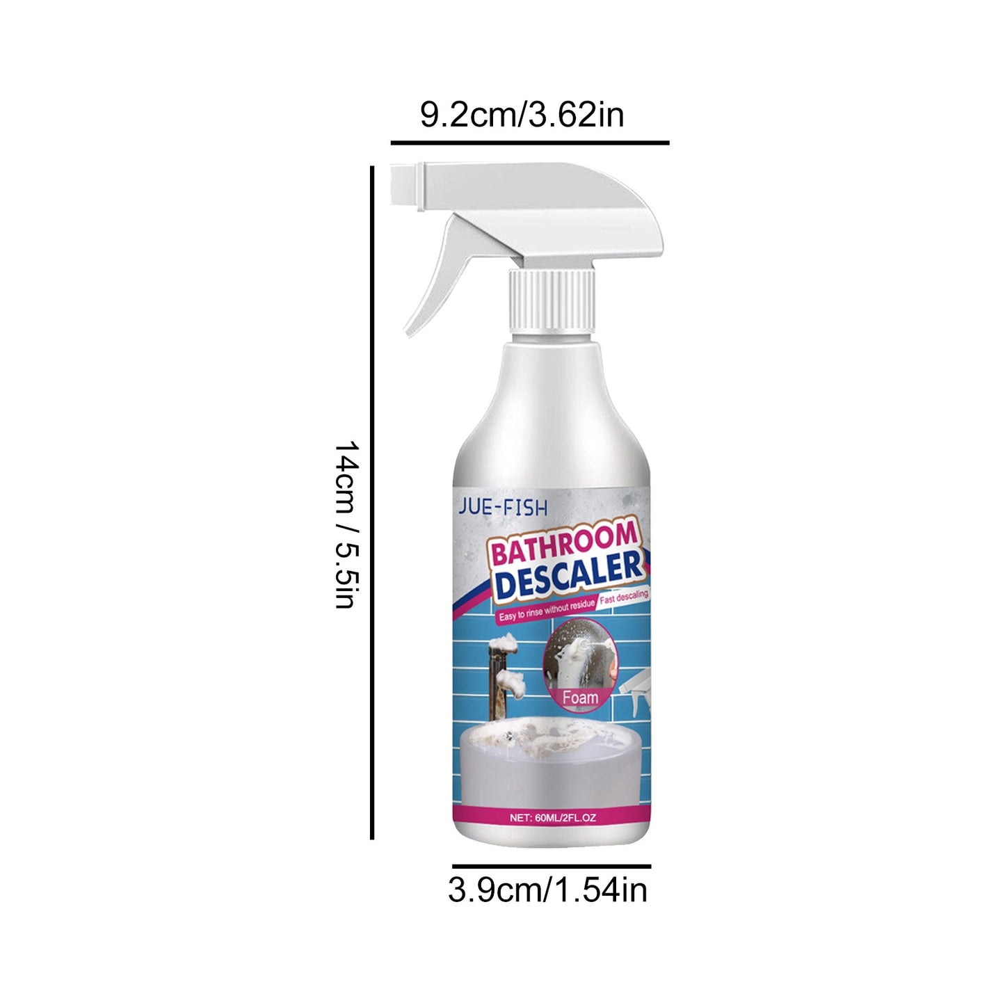 Stainless Steel Cleaner For Bathroom Washbasins, Stain Removal Cleaner For Shower Room Glass Scale, Bathtub Cleaner