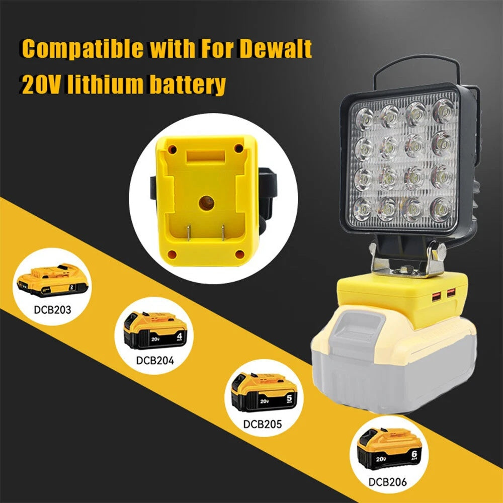 LED Work Light For 18V 20V Battery 6500K Cordless Flashlight With USB UK