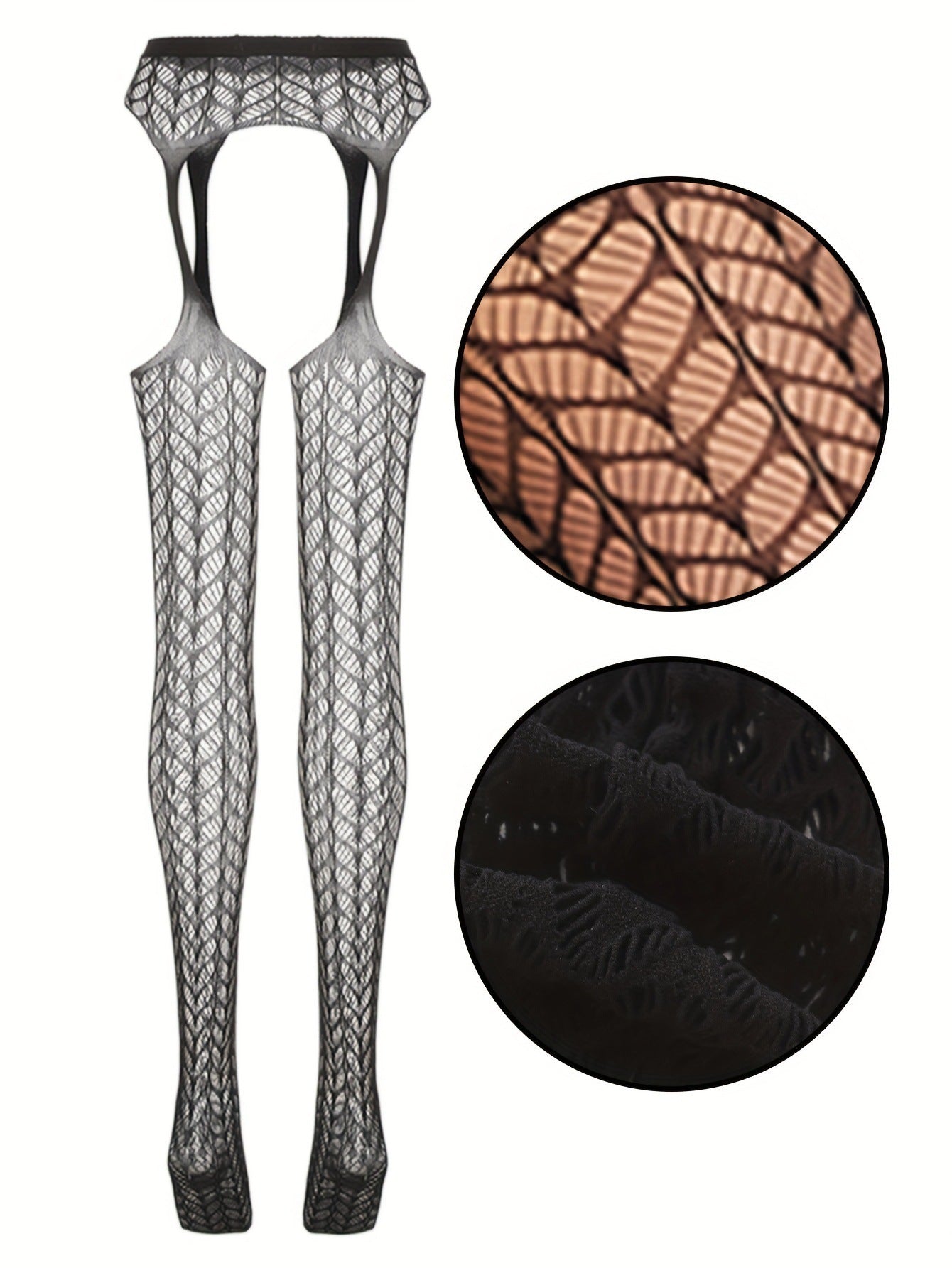 Women's European And American Hollow Bottoming Pantyhose