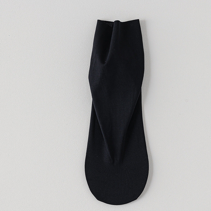 Couple Ice Silk Thigh High Socks Cotton Base Sweat-absorbent