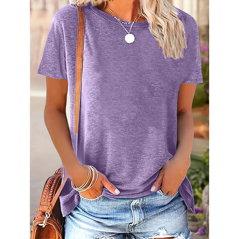 5 Pack Womens T Shirts Short Sleeve Basic Tees Crew Neck Fashion Tops Casual Summer Outfits Clothes