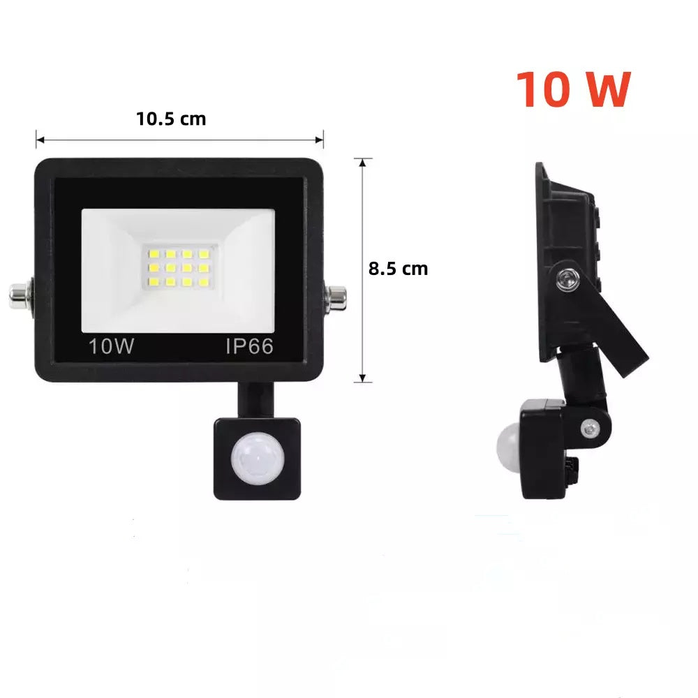 Outdoor Garden Floodlight With Sensor LED PIR Motion Security Lights Waterproof