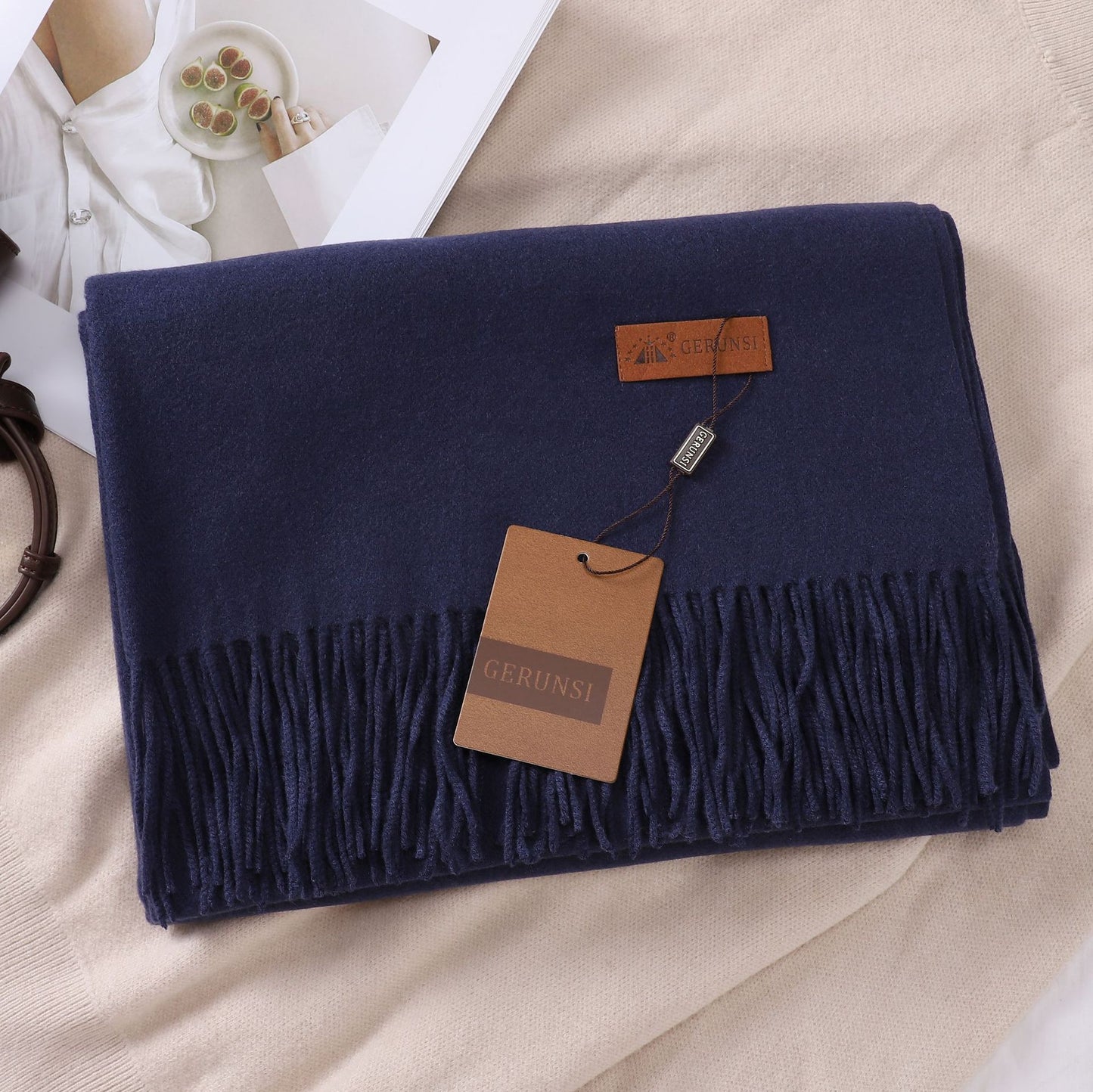 Solid Color Faux Cashmere Women's Scarf