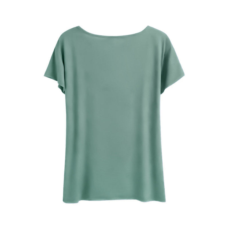 Women's Letter Print Round Neck Short Sleeve T-Shirt, Casual Minimalist Summer Top