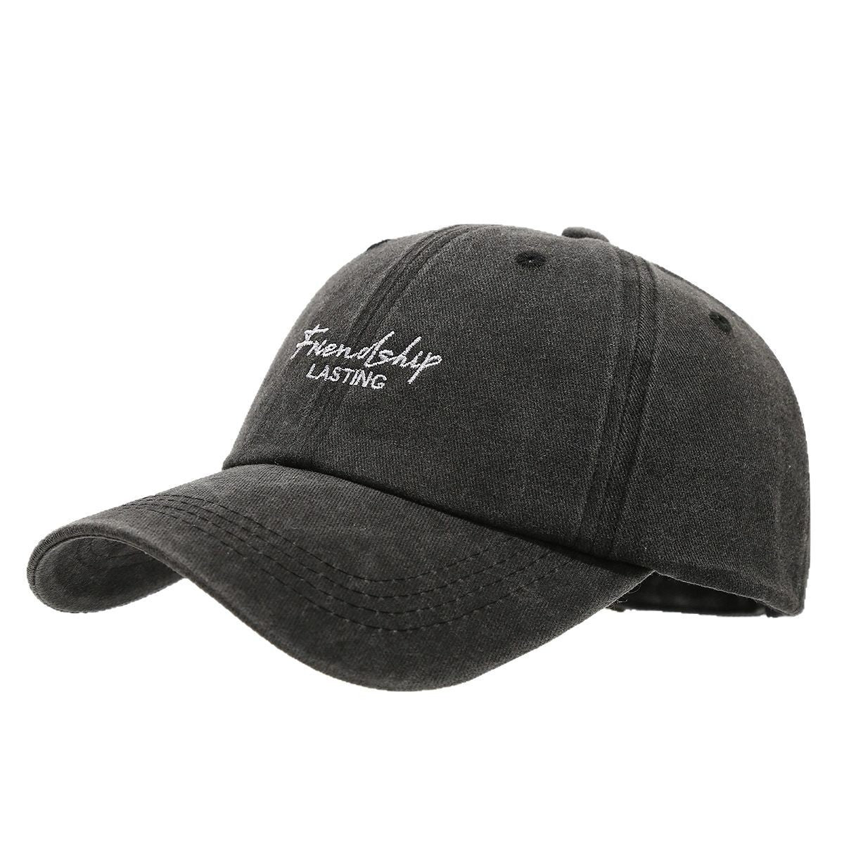 Soft Top Show Face A Little Retro Distressed Peaked Cap Couple