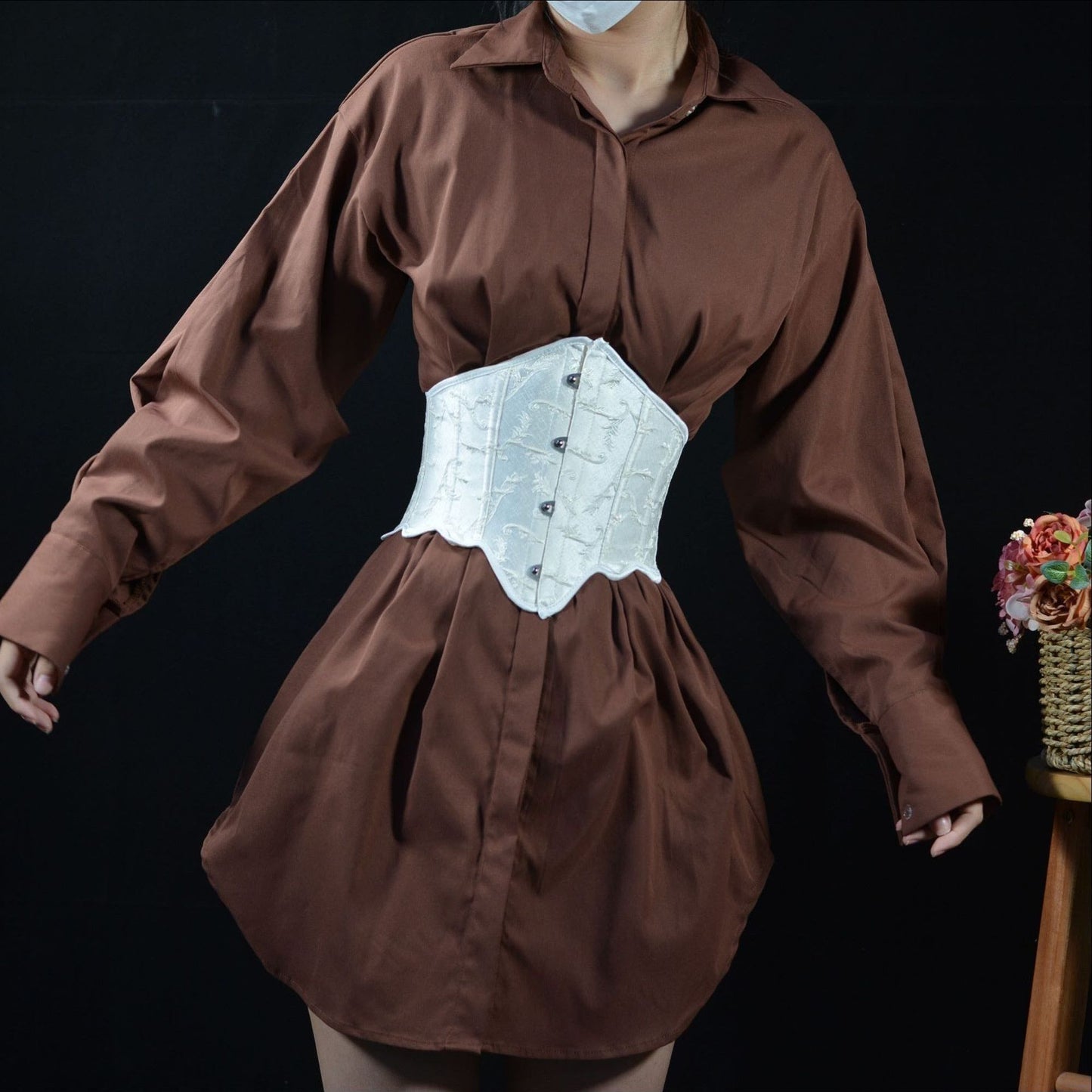 Embossed Jacquard 14 Bone Waistband Waist Seal