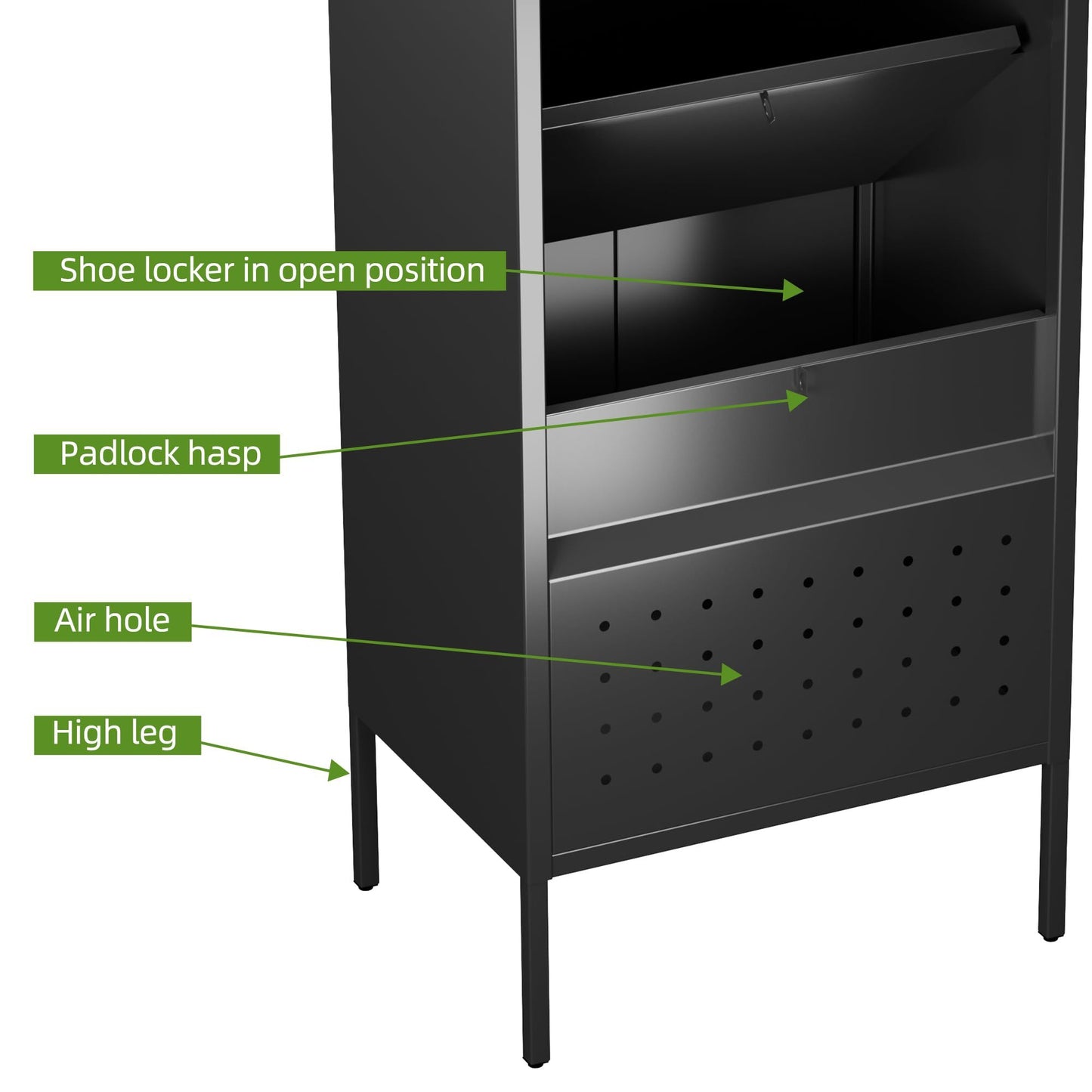 1 Door Metal Locker With Hanging Rod,Metal Storage Locker With Mesh,Suitable For Gym,Basketball Gym,Gymnasiums,Utility Room,Assembly Required,Black