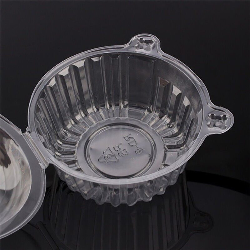 SINGLE CUPCAKE BOXES CLEAR MUFFIN HOLDER CASES DOMES CUPS PODS CONTAINERS