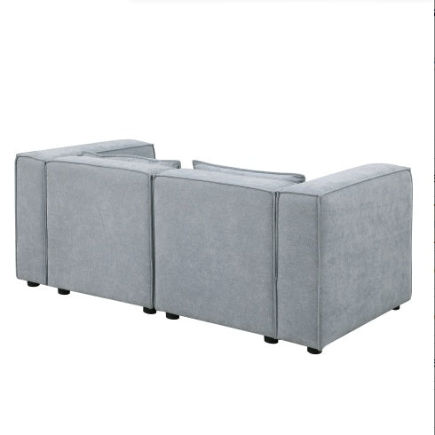 Modular Sofa BEIGE Chenille Fabric, Simple And Grand, The Seat And Back Is Very Soft. This Is Also A KNOCK DOWN Sofa