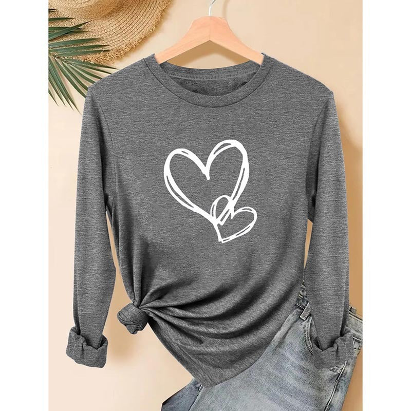 Women's 3 Packs Graphic Long Sleeve T Shirts Letter Print Tees Casual Crewneck Tunic Tops