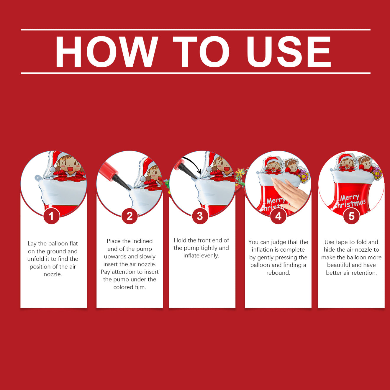 Dowmoo Christmas Balloon Balloon Standing Santa Claus Reindeer Christmas Tree Event Atmosphere Decoration