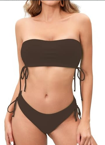 Women's Fashion Simple Solid Color Bikini Set