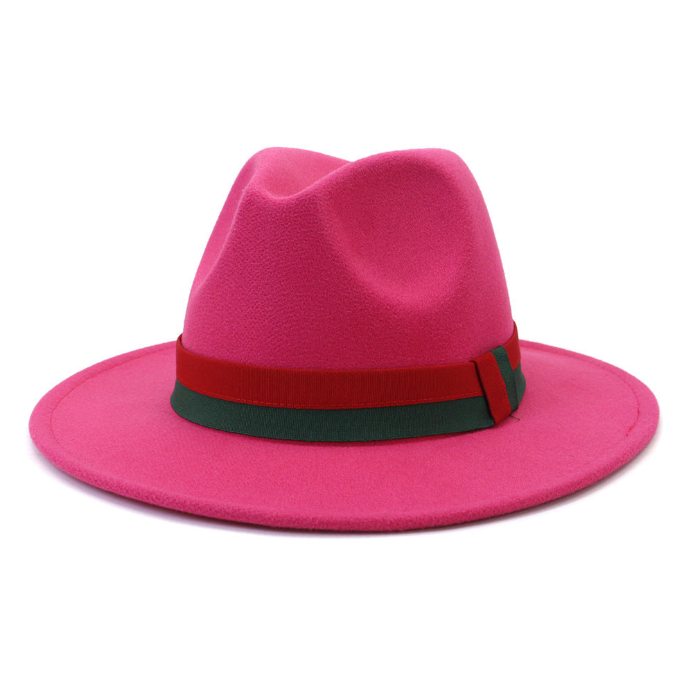 Big Brim British Style Woolen Jazz Top Hat