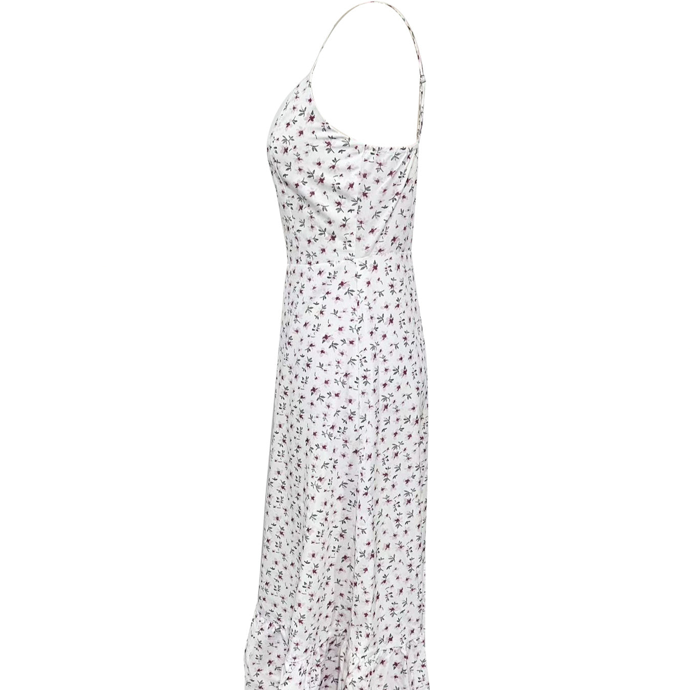 Ladies' Shallow V-neck Vacation Casual Small Floral Print Suspender Dress