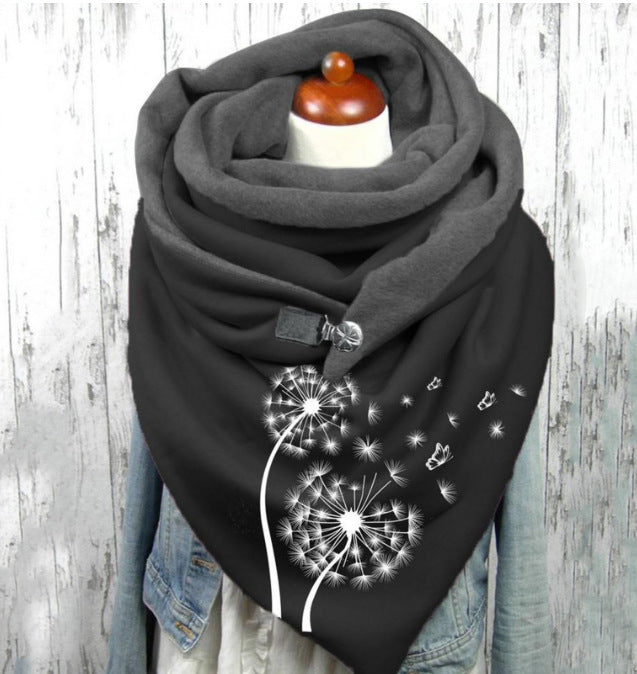Women's Warm Cashmere Christmas Print Scarf