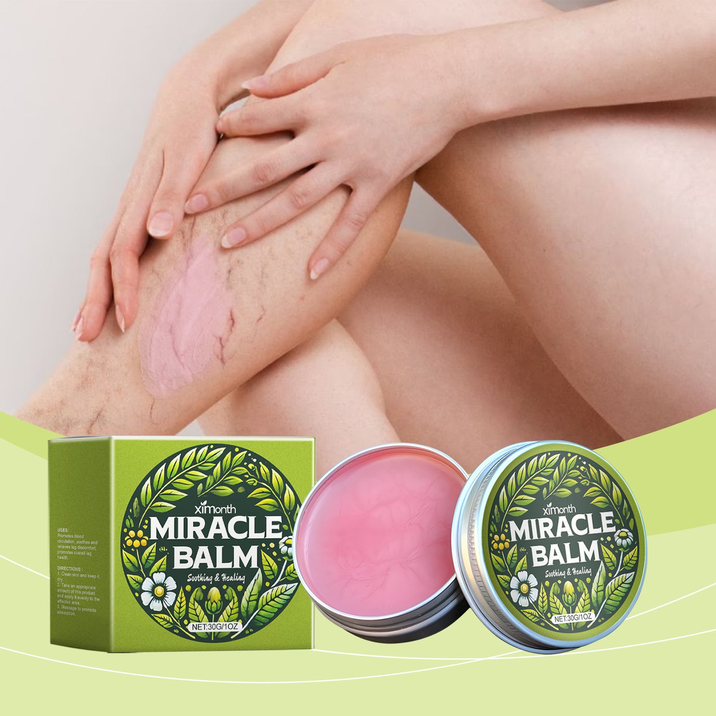 Ximonth Leg Balm Gentle Care, Relieves Leg Discomfort, Massages Daily Topical Balm