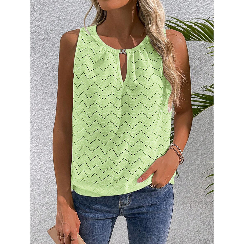 Womens Tank Tops Loose Fit Casual Sleeveless Tops Keyhole Neck Trendy Summer Tops