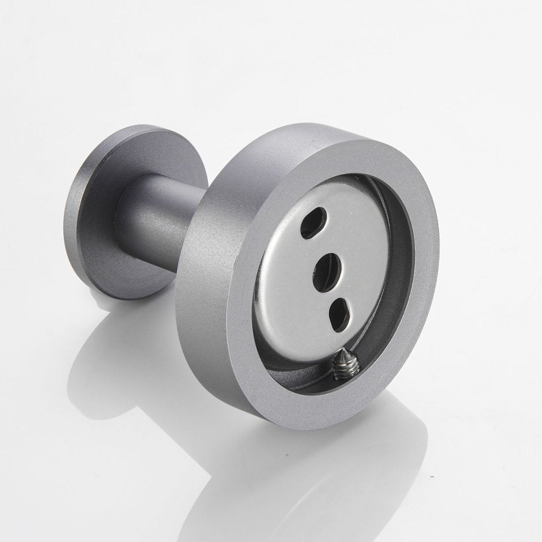 Round Base Wall Hanging Coat Hook With Screws- Gun Grey Towel Hook, 4 Pack, For Entry Shoe Cabinet, Wardrobe Bathroom Bedroom Furniture Hardware